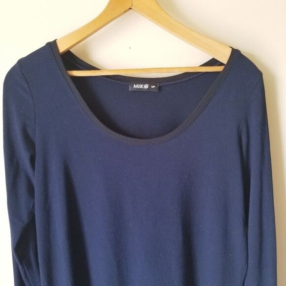 𝅺miik Long Sleeve Navy Black Sweater-Dress Size Small - Picture 2 of 7
